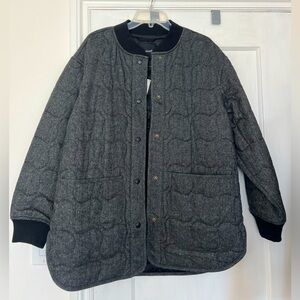 Madewell Oversized Quilted Bomber Jacket